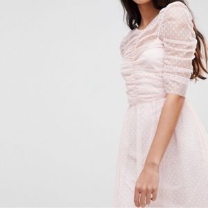 Asia Blush Swiss dot dress
